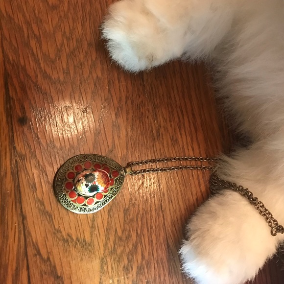 Kool boho, gypsy, hippie Afghanistan pendant,skull - Picture 1 of 2